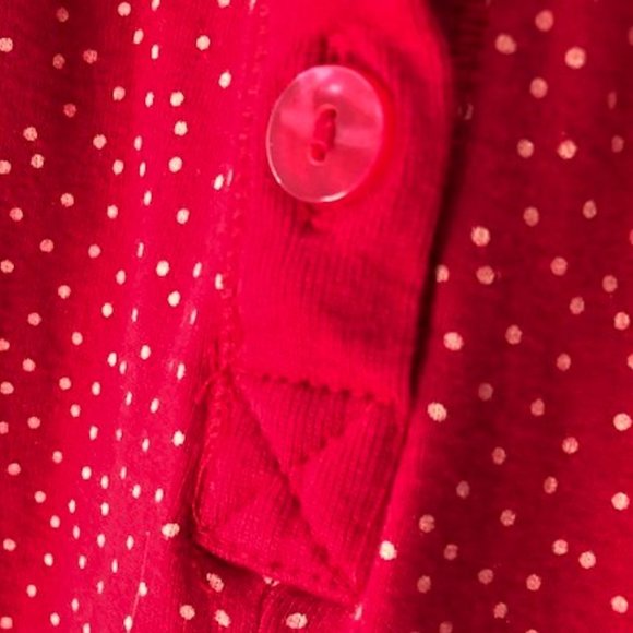SALE 2 for $26 / 3 for $33 Red Polka Dot Onsie Pajamas / Lounge, Women's Medium - Picture 9 of 9